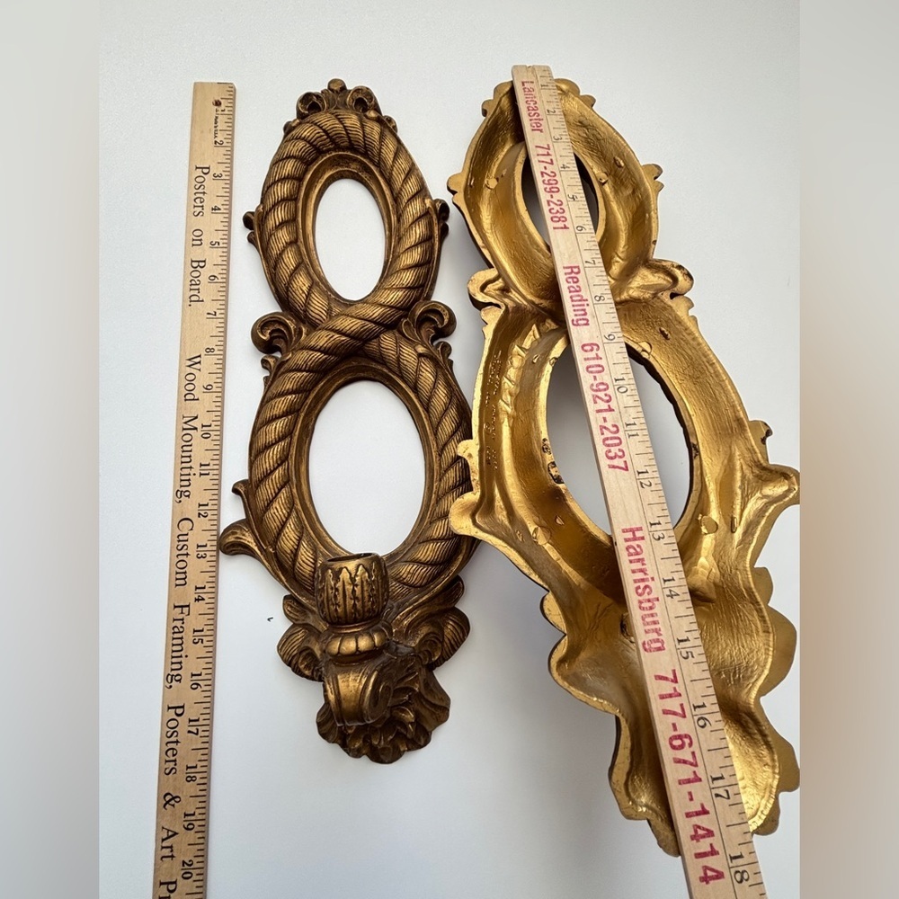VTG Gold Universal Statuary Corp Wall Sconces Candle Holder Made in USA 1971 - Picture 11 of 13